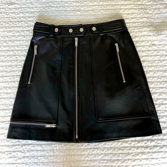 Ena Pelly Genuine Leather New Yorker Mini Skirt - Picture 3 of 4